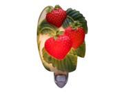 Lucious Red Strawberries Hand Painted Night Light