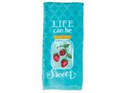 Life Can Be Sweet Jar of Berries Kitchen Print Dish Towel