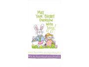 May Your Basket Overflow with Joy Easter Bunny Flour Sack 27 Inch Kitchen Towel