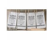 Life Recipes Friendship Happiness Krinkle Flour Sack Kitchen Towels Set of 4