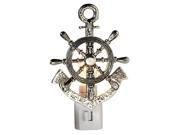 Captains Ships Wheel and Anchor Electric LED Night Light