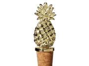 Golden Pineapple Bottle Topper with Cork Stopper