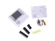 2GB Digital Peephole Doorbell 0.3M Night Vision Video Record Home Security White
