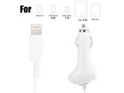 8 Pin Car Charger Adapter for iPhone 5 iPad Mini 4 iPod Touch 5 Nano 7