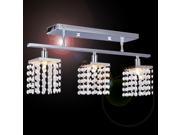Crystal Chandelier with 3 Lights Lamp Ceiling Lighting Linear Design