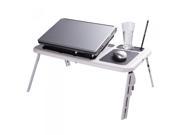 Adjustable Portable Laptop USB Folding Table with 2 Cooling Fans Mouse Pad
