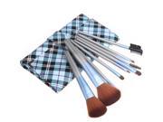 Pro 9pcs Makeup Brush Set Cosmetic Tool Kit with Folding Case Blue