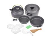 Aluminum Oxide Outdoor Camping Pot Set Hiking Backpacking Cookout Picnic Cookware Teapot Coffee Kettle Set All in One 2 3
