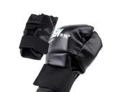 PU Leather Half Mitts Mitten MMA Muay Thai Training Punching Sparring Boxing Gloves