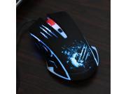 Max 2400DPI Adjustable 6D Optical Matte Pro Gaming USB Wired Mouse with 6 Buttons Colorful LED Lights for PC Laptop LOL CF WOW Dota CS
