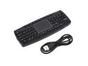 Mini Handheld Qwerty 2.4GHz Wireless Keyboard Touch Pad Remote Laser Pointer Mouse with USB Receiver for TV Box PC Notebook