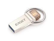 EAGET V90 32GB Tablet PC USB Flash Drive USB 3.0 OTG Smartphone Pen Drive Micro USB Portable Storage Memory Metal Encryption