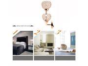 Modern Style Crystal Wall Lamp Shade Bedside Bedroom Stair E14 Double Bases Gold Color Indoor Decorative Lighting