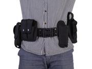 Tactical Police Security Guard Equipment Duty Utility Kit Belt with Pouches System Holster Outdoor Training Black