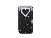Fashion Flip PU Leather Bling Rhinestone Diamond Protective Case Cover for Samsung Galaxy S6