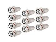 BNC Male to Phono RCA Male Adapter 10pcs kit for CCTV DVR AV Devices