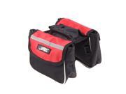 Cycling Bicycle Bike Frame Pannier Saddle Front Tube Bag Double Sides Outdoor Traveling Red