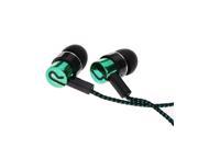 1.1M Reflective Fiber Cloth Line Noise Isolating Stereo In ear Earphone Earbuds Headphones with 3.5 MM Jack Standard