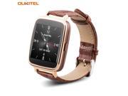 OUKITEL A28 Smart Watch IP53 Bluetooth 4.0 for iPone 5S 6 6 Plus iOS Samsung S6 S6 edge HTC Andriod Smartphone 1.54 Capacitive Touch Screen Genuine Leather Wat