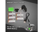 Super Fly 5 port Fast Charger Sets X5A A07 006 with 3.7V 450mAh Lipo Battery for RC Helicopter WLtoys V977 V930