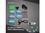 Super Fly 5 port Fast Charger Sets X5A B04 VA26A with 3.7V 750mAh Lipo Battery and JST Charging Cable for RC Helicopter Quadcopter WLtoys V636 V686 V686G