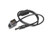 Coiled D Tap 2Pin Male to DC 5.5*2.5mm Adapter Cable for V Mount Anton Battery DSLR Rig Power Supply