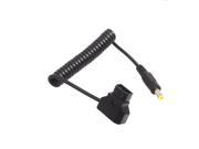 Coiled D Tap 2Pin Male to DC 5.5*2.5mm Adapter Cable for V Mount Anton Battery DSLR Rig Power Supply Extension Elastic Cable 0.5M
