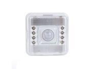 8 LED Light Lamp PIR Auto Sensor Motion Detector White