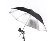 40in Studio Photo Strobe Flash Light Reflector Black Silver Umbrella