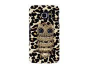 Fashion PC Phone Protect Case Luxury Glitter Leopard Print with Special Metal Owl Pattern Design for Galaxy S6 Edge