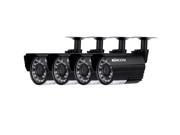 KKmoon® 4pcs AHD 720P Weatherproof CCTV Cameras Kit IR CUT Color CMOS Home Security System 3.6mm