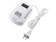 Plug In Combustible Gas Detector Alarm Sensor with Voice Warning and 9 Volt Battery Backup
