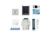 DIY Full Complete RFID Door Access Control Kit Set for Single Door 180kg 396Lbs Electric Strike Magnetic Lock Card PIN Remote Control Door Bell Exit Button