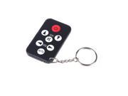 Mini Universal IR TV Remote Control 7 Keys with Keychain Black