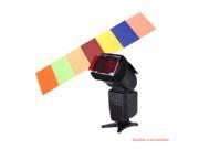 Universal 7 Colors Speedlite Square Color Filter Kit with Magic Strap for Canon Nikon Sony Pentax Olympus and Other Flashes
