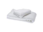 2pcs Simple Soft Pure White Cotton Bath Towels Set Drying Towel Washcloth for Hotel Home Use