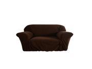 High Quality Elastic Soft Polyester Spandex Slipcover Couch Sofa Cover 3 Seater Brown