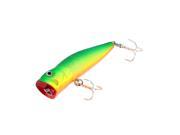 7.5cm 10.5g Hard Fishing Lure Popper Topwater Crank Bait Artificial Bait With Two Treble Hooks