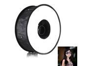 46cm 18 Round Universal Collapsible Magnetic Ring Flash Diffuser Softbox for Macro Portrait Photography