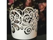 20 pcs Cupcake Decoration for Wedding Celebration Cake Lace Laser Cut Wrappers Wraps Cases