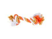 Anself Multicolor Cotton Pet Rope Bone Durable Bone Shaped Dog Chew Toy Toxic Free Puppy Entertained Rope Bone Toy Multi Knots Rope Bone for Pet