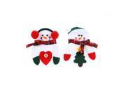 2PCS Christmas Silverware Holder Pockets Santa Tree Hanging Decorations Christmas Supplies Table Ornaments