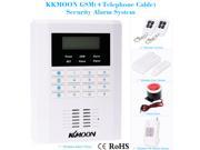 KKmoon® Quad 4 Bands GSM PSTN LCD Display Wireless Home Security Alarm Burglar System 101 Zone 99 Wireless Zone And 2 Wired