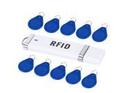 Portable RFID 13.56MHz Proximity Smart USB IC Reader 10pcs IC Key Cards
