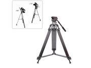 JY0508A 1.5m Foldable Telescoping Aluminum Alloy DSLR Camera Camcorder Video Tripod with Fluid Drag Head Padded Bag