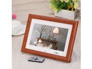 Andoer 10 Desktop Wood HD LCD Digital Photo Frame MP3 MP4 Music Player Movie Player E book Calendar Clock with Remote Controller Christmas Gift