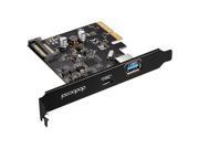 dodocool USB 3.1 Gen II 10 Gbps Type C and Type A 2 Port PCI Express PCI E Card for Desktop PC