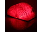 Lixada LED Rechargeable Folding Book Light 4.5W 500LM Battery Operated Changeable Shape Table Floor Ceiling Bedside Lamp Indoor Use Color Red