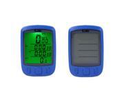 Wireless Bike Bicycle Cycling Computer Odometer Speedometer LCD Backlight Backlit Waterproof Multifunction Blue