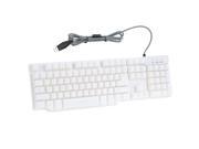 TOMTOP FOREV USB Wired Professional Gaming Imitation Mechanical Keyboard with Backlit for PC Laptop Desktop White